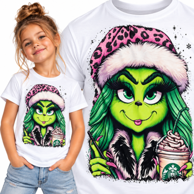 KOSZULKA DZIECIĘCA ŚWIĄTECZNA GRINCH WOMEN STAR